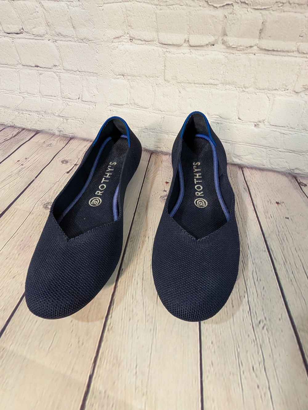 Rothy's Navy Knit Ballet Flats